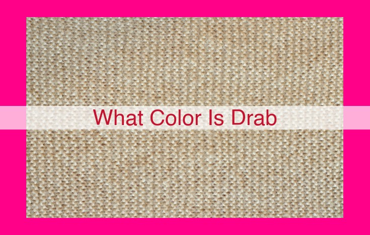 Understanding Drab Colors: Characteristics, Usage, and Impact