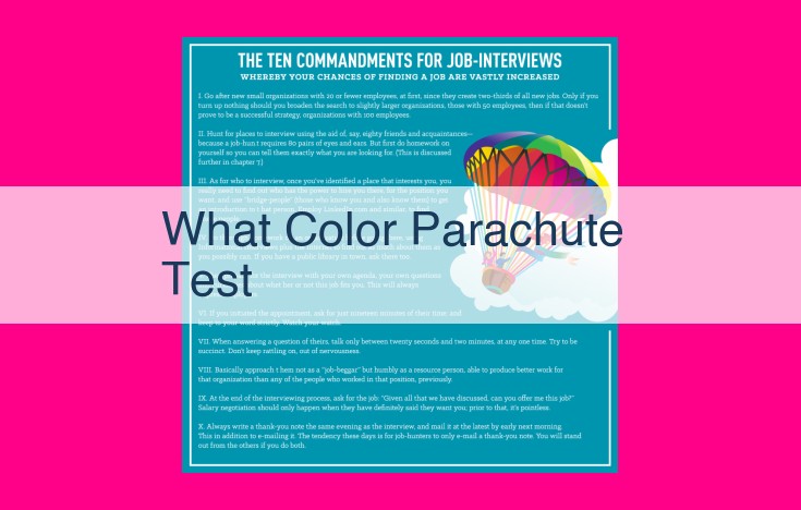 what color parachute test