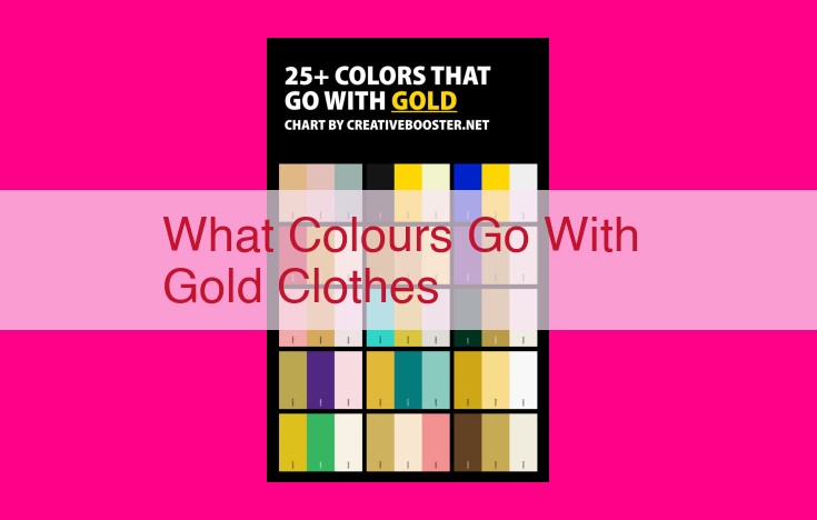 what colours go with gold clothes