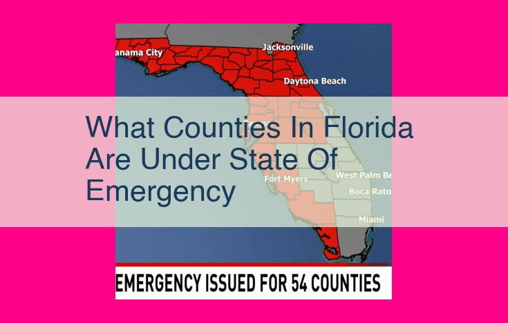 what counties in florida are under state of emergency