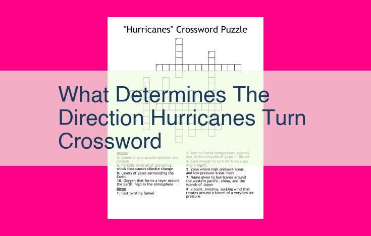 what determines the direction hurricanes turn crossword