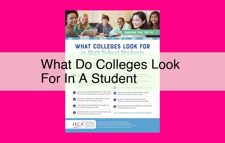 what do colleges look for in a student