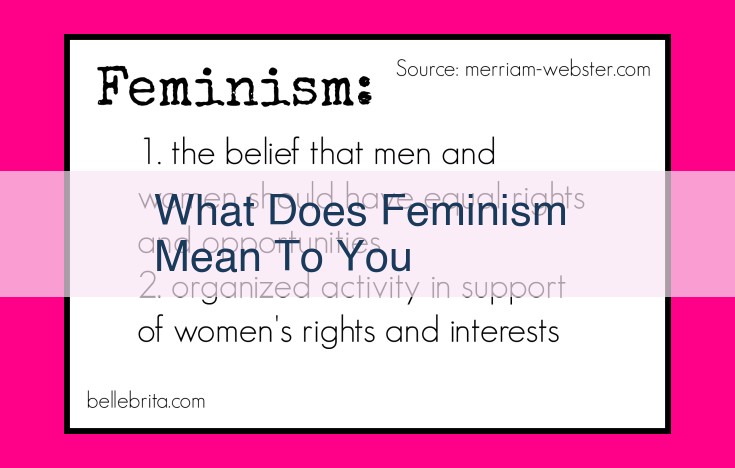 what does feminism mean to you