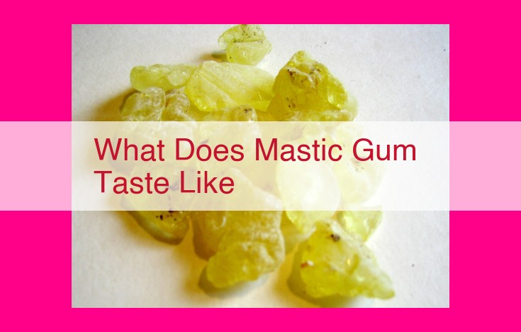 what does mastic gum taste like