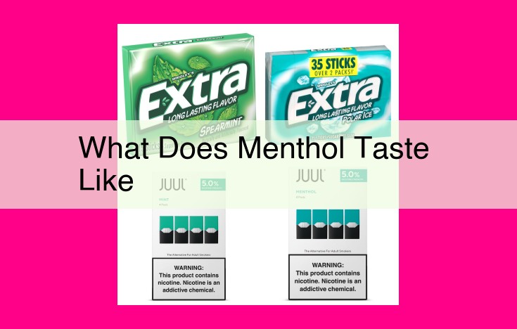 what does menthol taste like