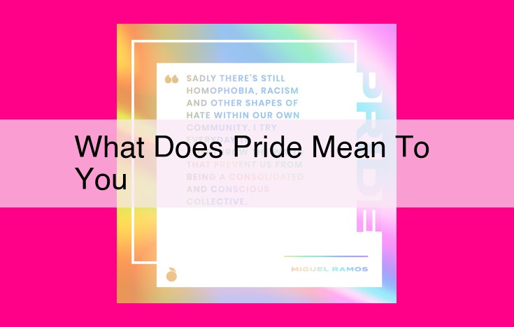 what does pride mean to you