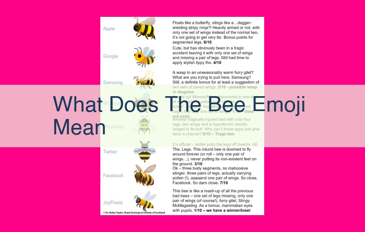 what does the bee emoji mean