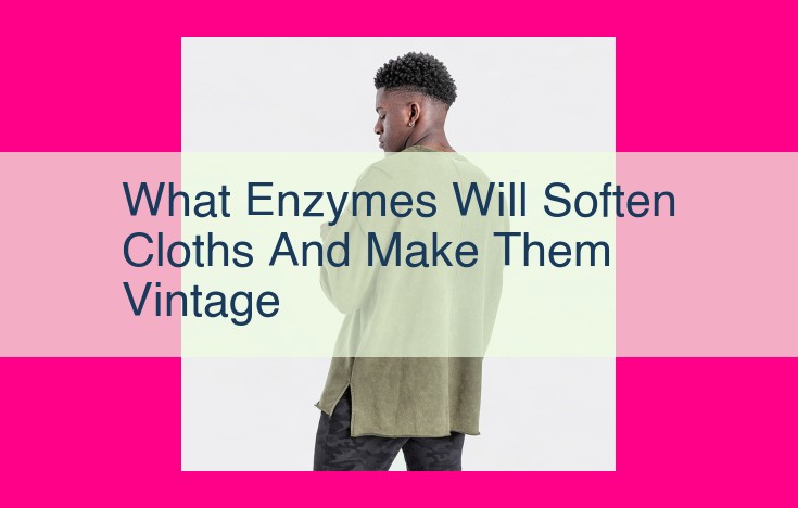 what enzymes will soften cloths and make them vintage