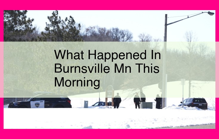 what happened in burnsville mn this morning