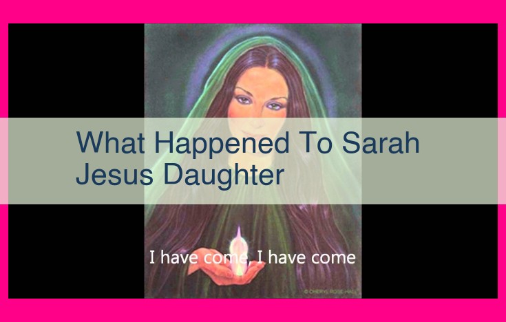 what happened to sarah jesus daughter