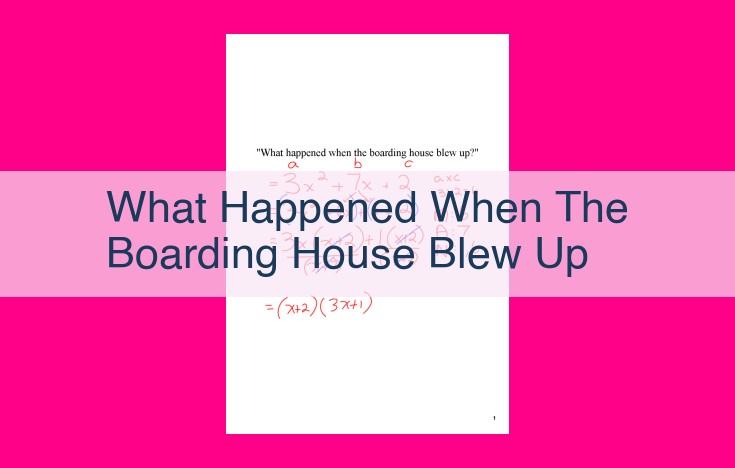 what happened when the boarding house blew up