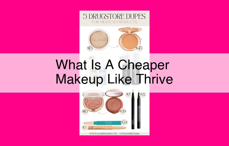 what is a cheaper makeup like thrive