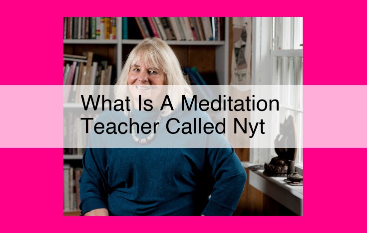 what is a meditation teacher called nyt