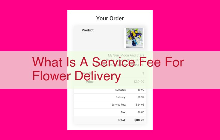 what is a service fee for flower delivery