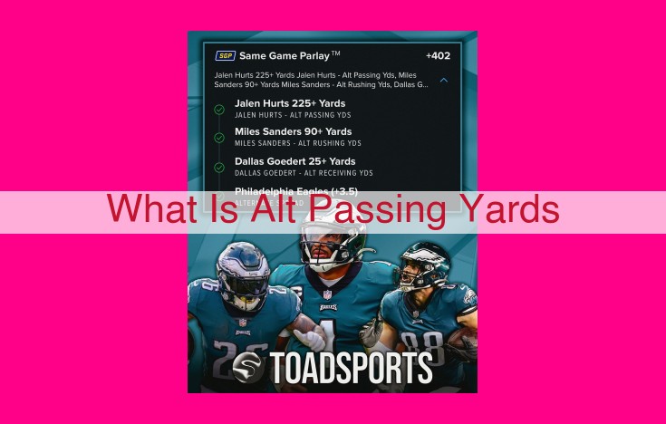 what is alt passing yards