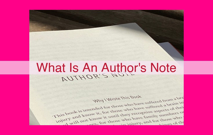 what is an author's note