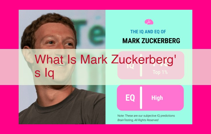 what is mark zuckerberg's iq