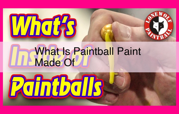 what is paintball paint made of