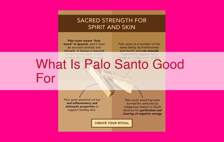 what is palo santo good for