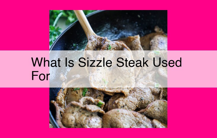 what is sizzle steak used for