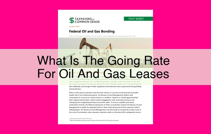 what is the going rate for oil and gas leases