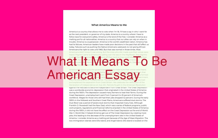 what it means to be american essay