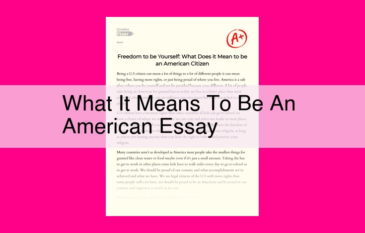 what it means to be an american essay