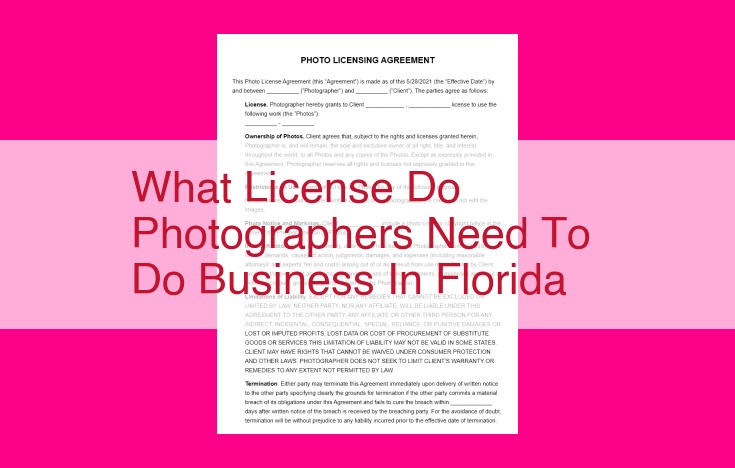 what license do photographers need to do business in florida