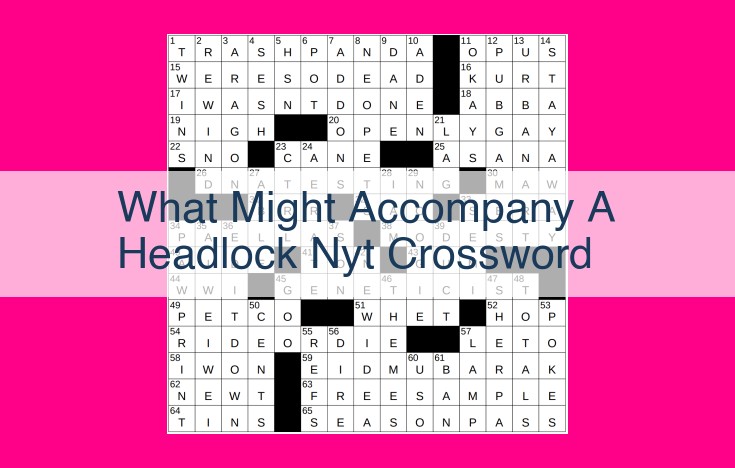 what might accompany a headlock nyt crossword