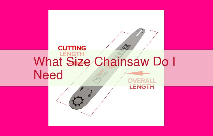 what size chainsaw do i need