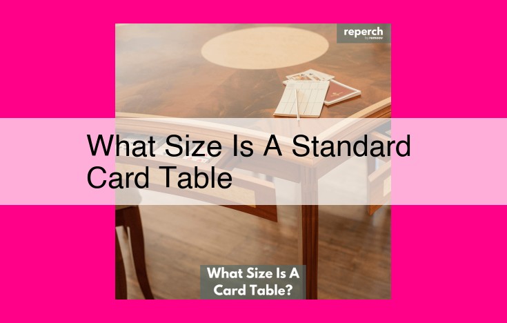 what size is a standard card table