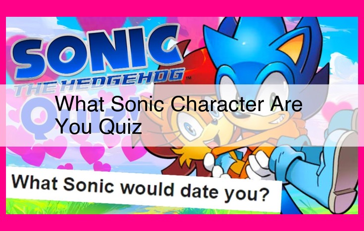 what sonic character are you quiz