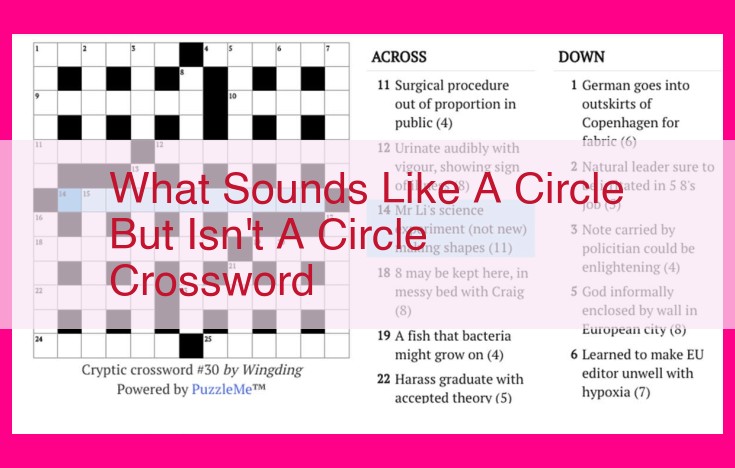 what sounds like a circle but isn't a circle crossword