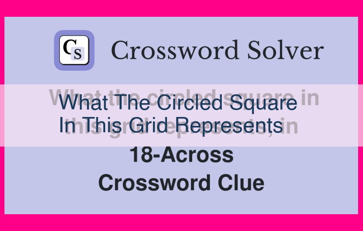 what the circled square in this grid represents