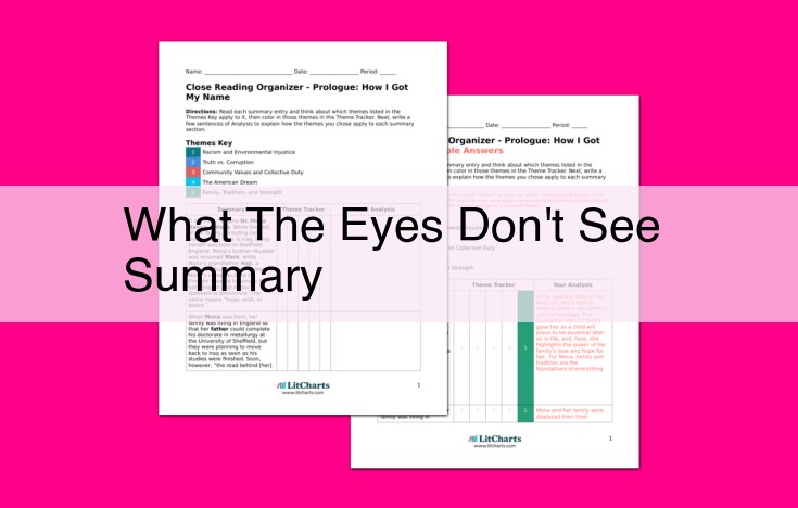 what the eyes don't see summary