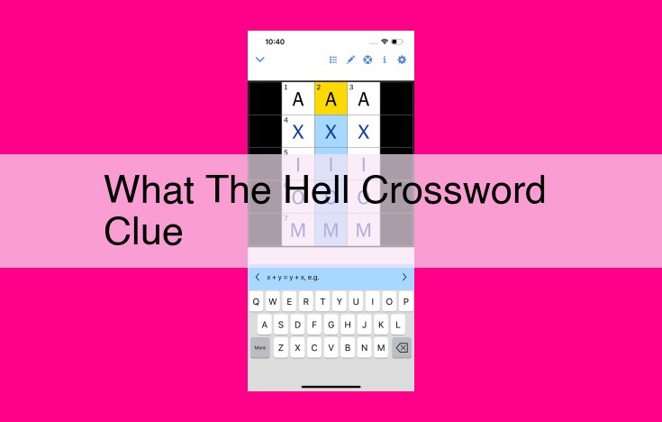 what the hell crossword clue