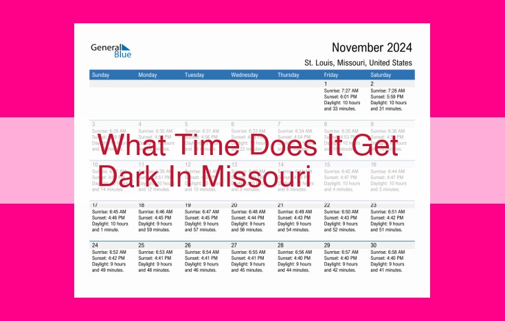 what time does it get dark in missouri