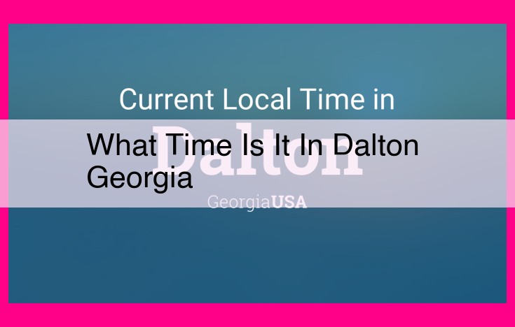 what time is it in dalton georgia