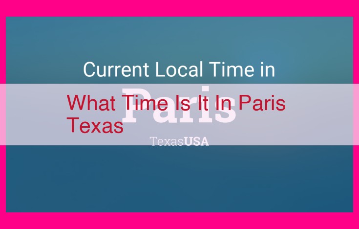 what time is it in paris texas