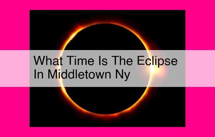 what time is the eclipse in middletown ny