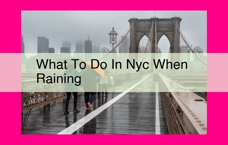 what to do in nyc when raining