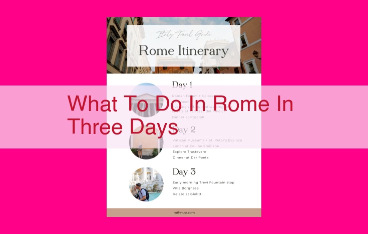 what to do in rome in three days