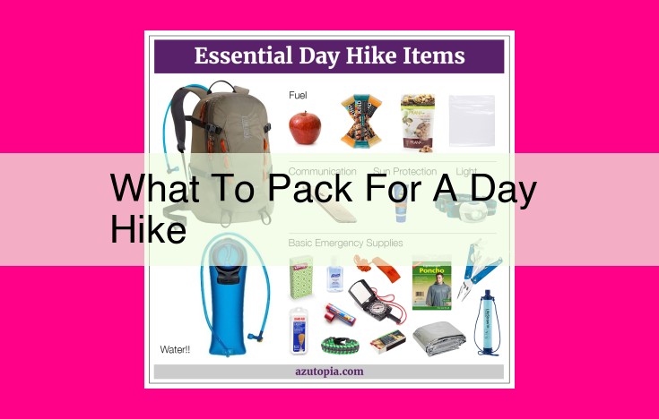 what to pack for a day hike