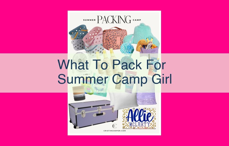 what to pack for summer camp girl