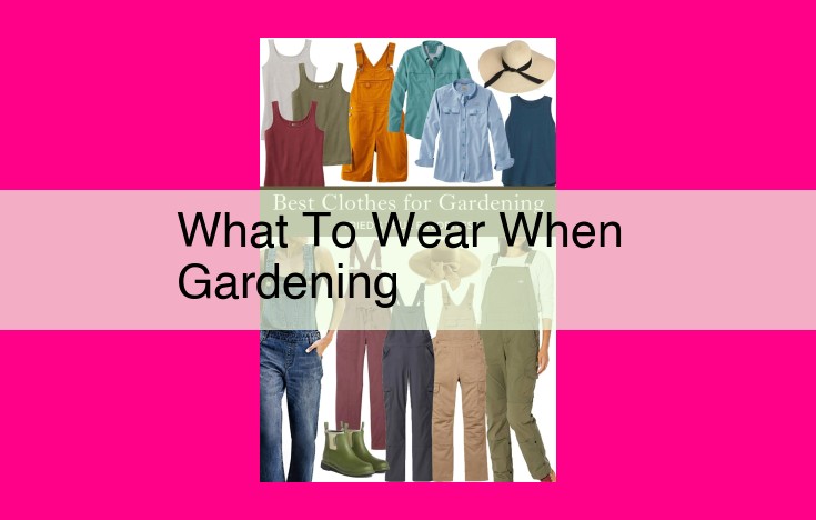 what to wear when gardening