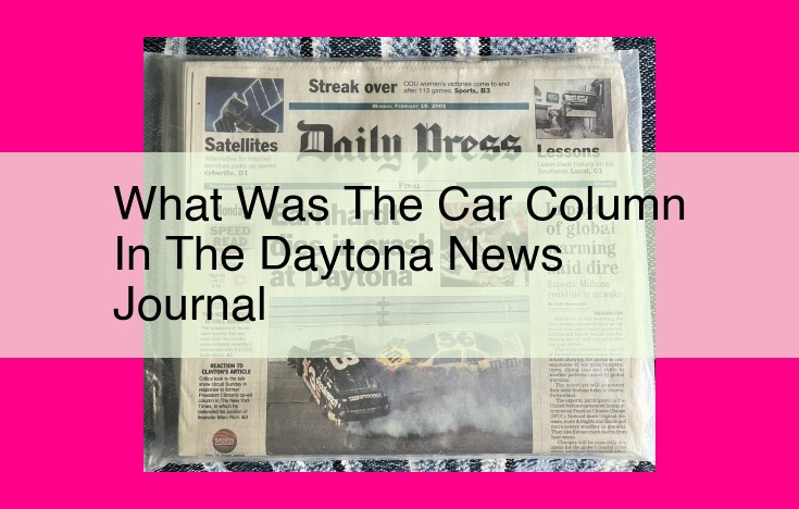 what was the car column in the daytona news journal