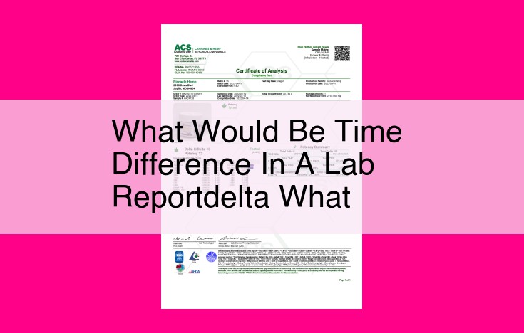 what would be time difference in a lab reportdelta what