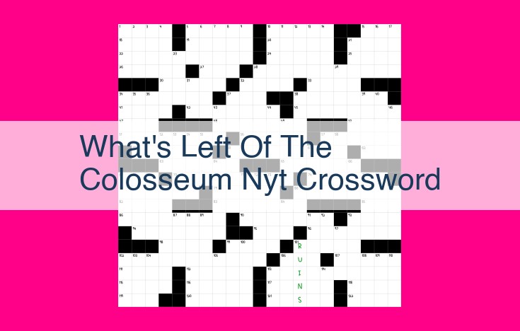 what's left of the colosseum nyt crossword