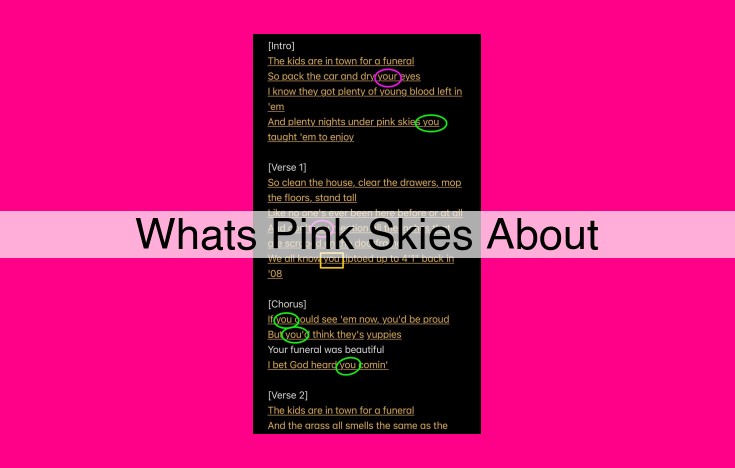 whats pink skies about