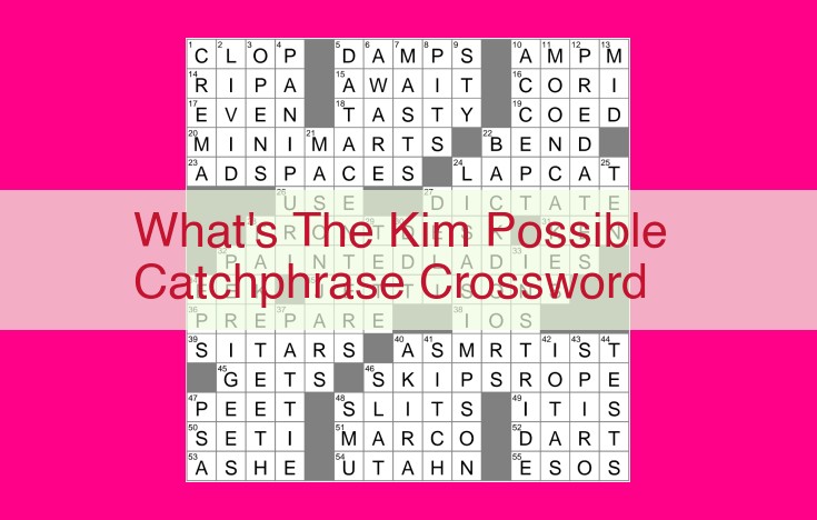 what's the kim possible catchphrase crossword